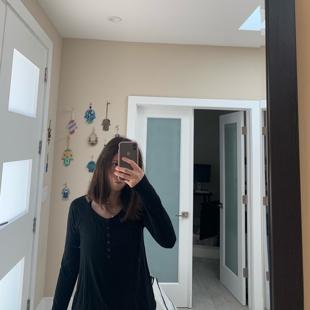 American eagle button up top
